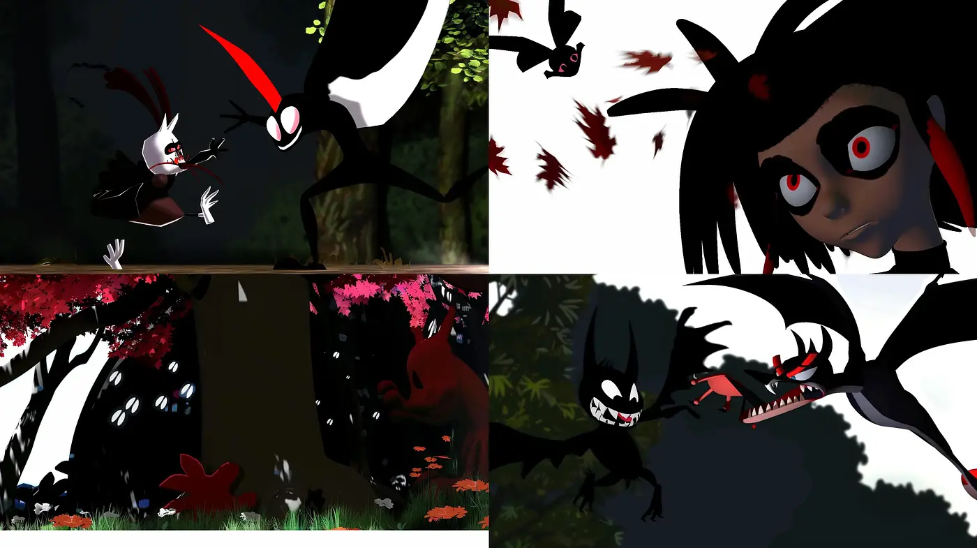 Gothic Whimsy in Digital Brushstrokes: A Study of Dark Fantasy Animation Styles - Midjourney sref style