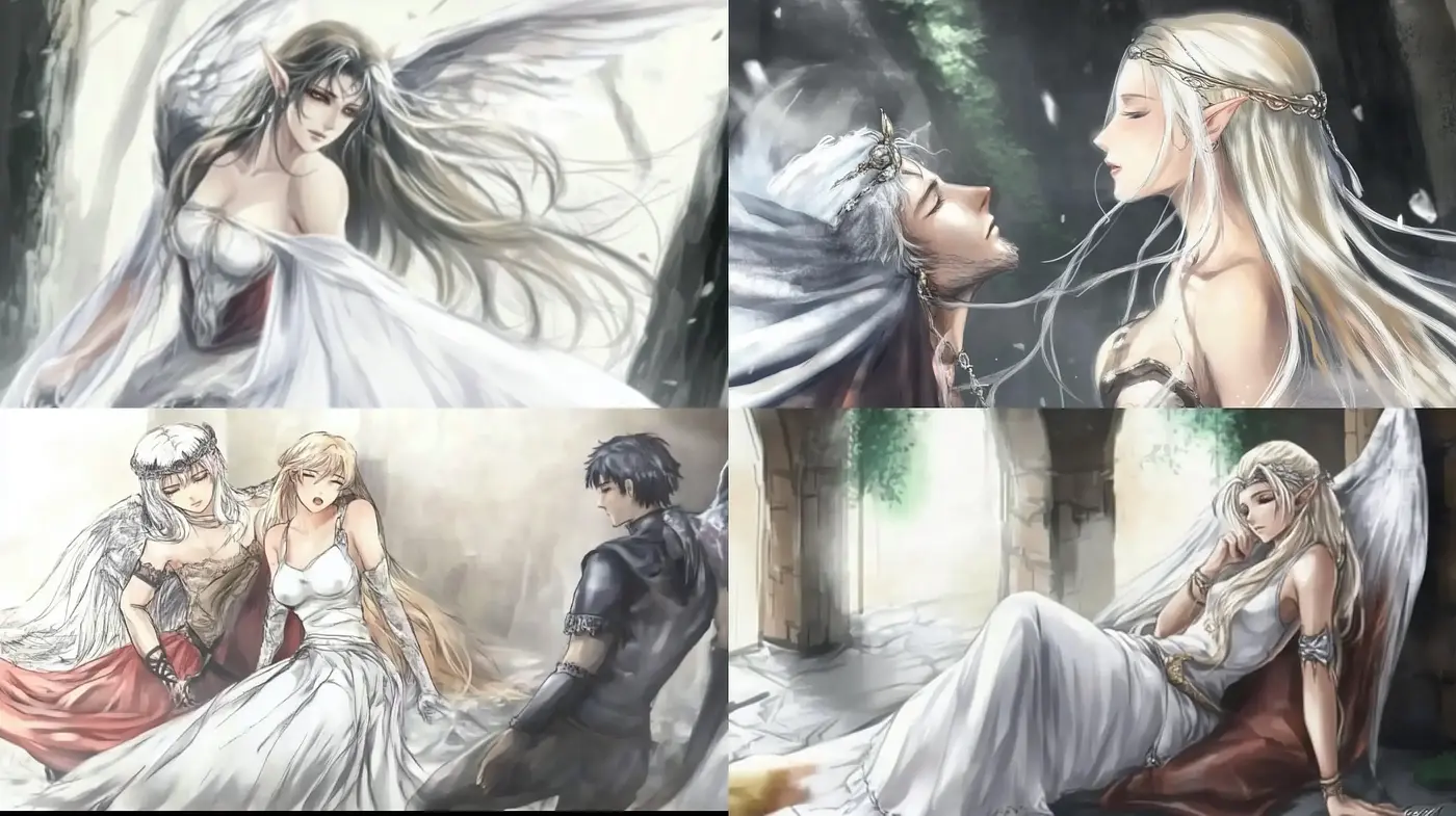 Ethereal Fantasy Art with Soft Brushstrokes and an Elven Touch - Midjourney sref style