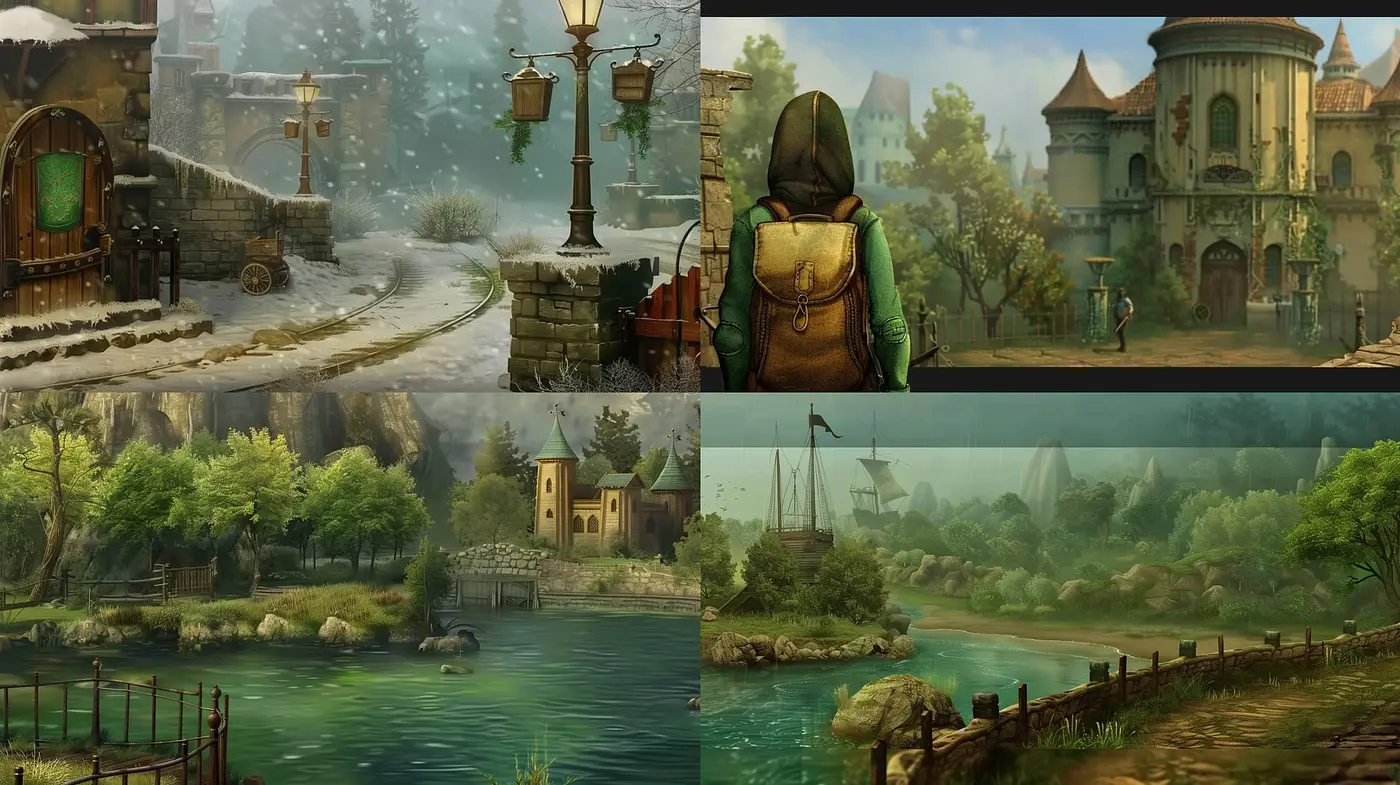 Tranquil Pastoral Vistas in Muted Watercolor Hues - Midjourney sref style