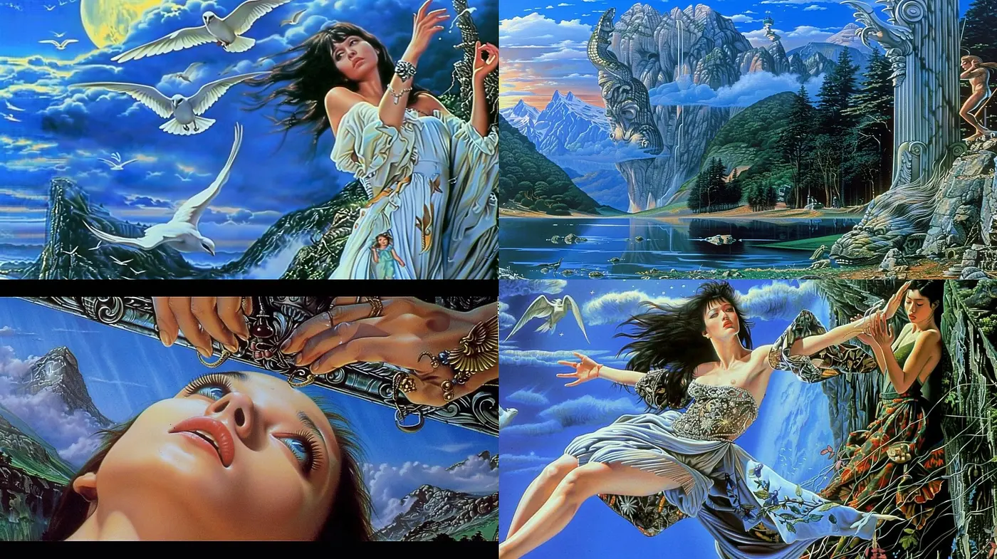 Ethereal Dreamscapes: An Homage to Surrealistic Fantasy - Midjourney sref style
