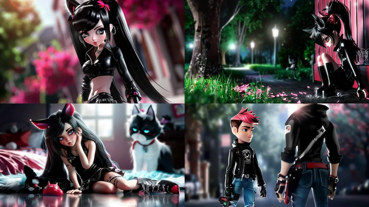 Luminous Elegance and Vibrance in Anime-Inspired Digital Artistry - Midjourney sref style