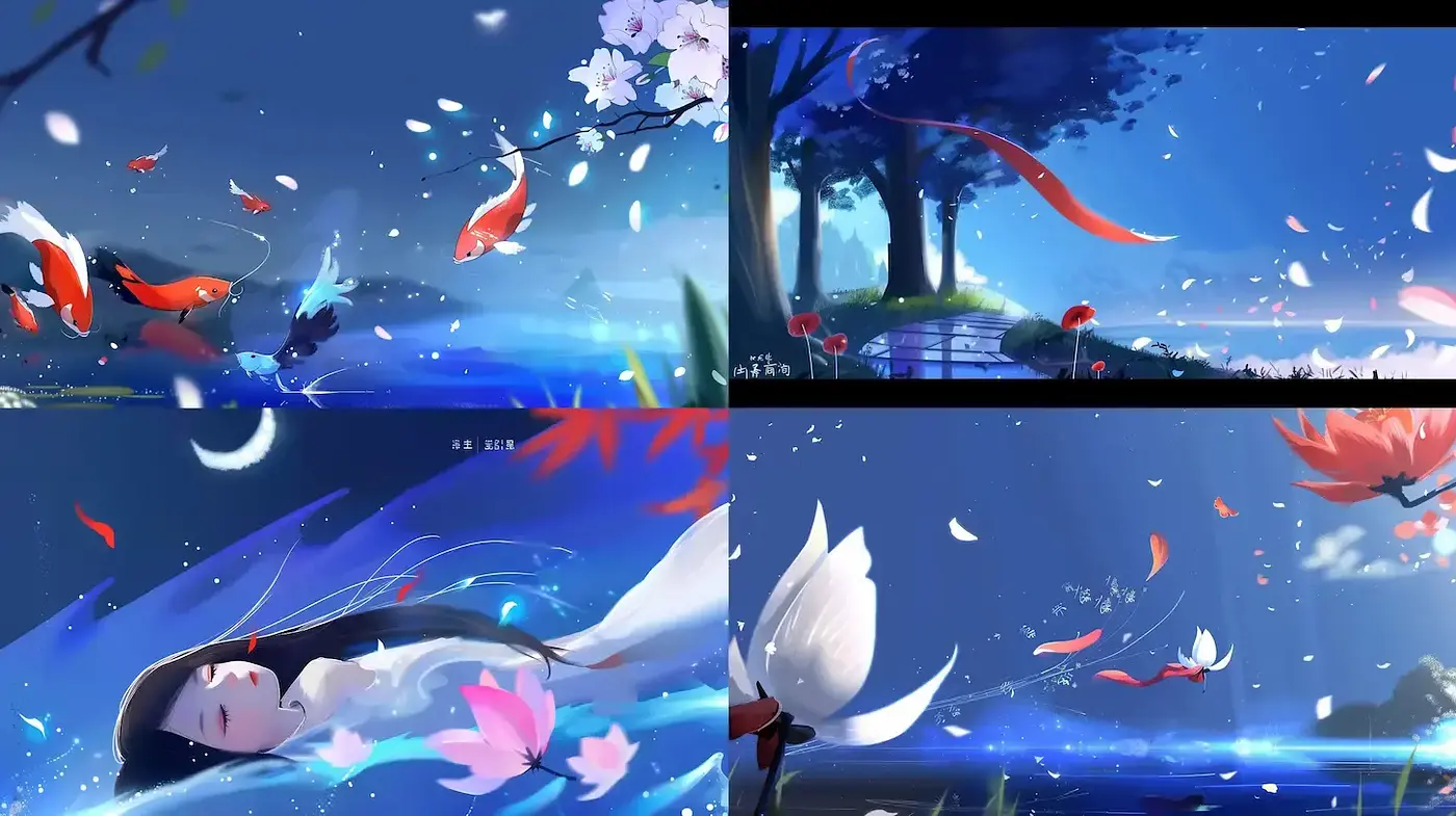 Ethereal and Dreamlike Aesthetic with Fluid Motion - Midjourney sref style