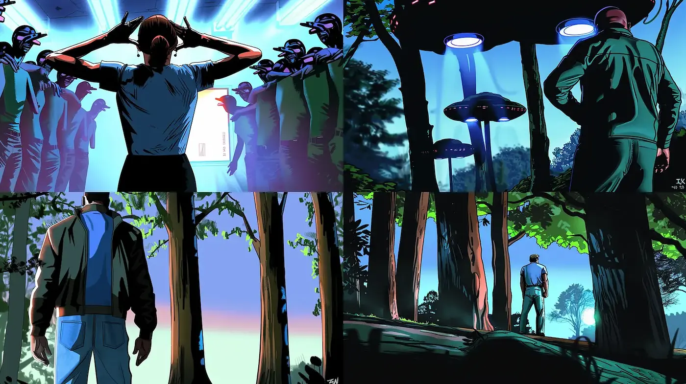 Dynamic and Illustrative Style with a Touch of Surrealism - Midjourney sref style