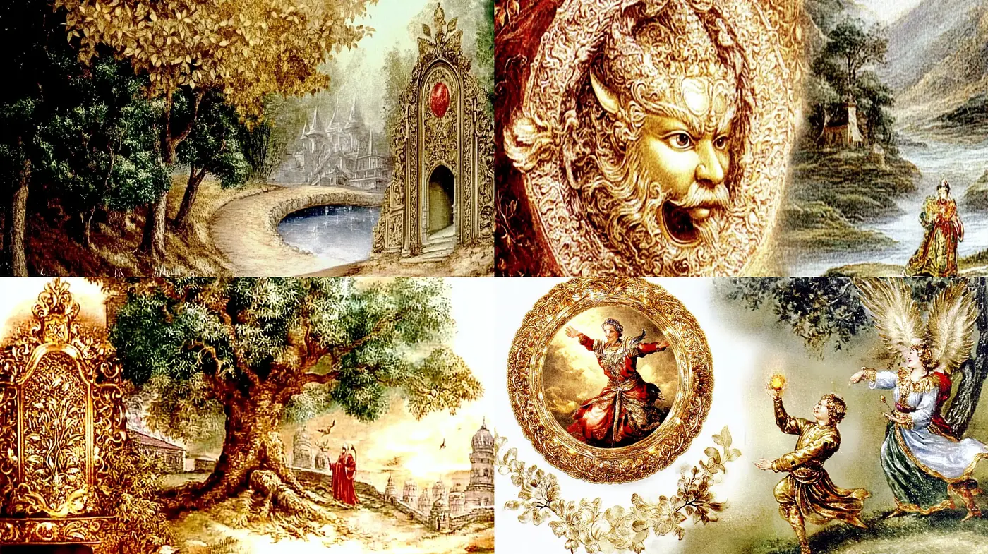Enchanted Epoch Fusion with Whimsical Detailing - Midjourney sref style