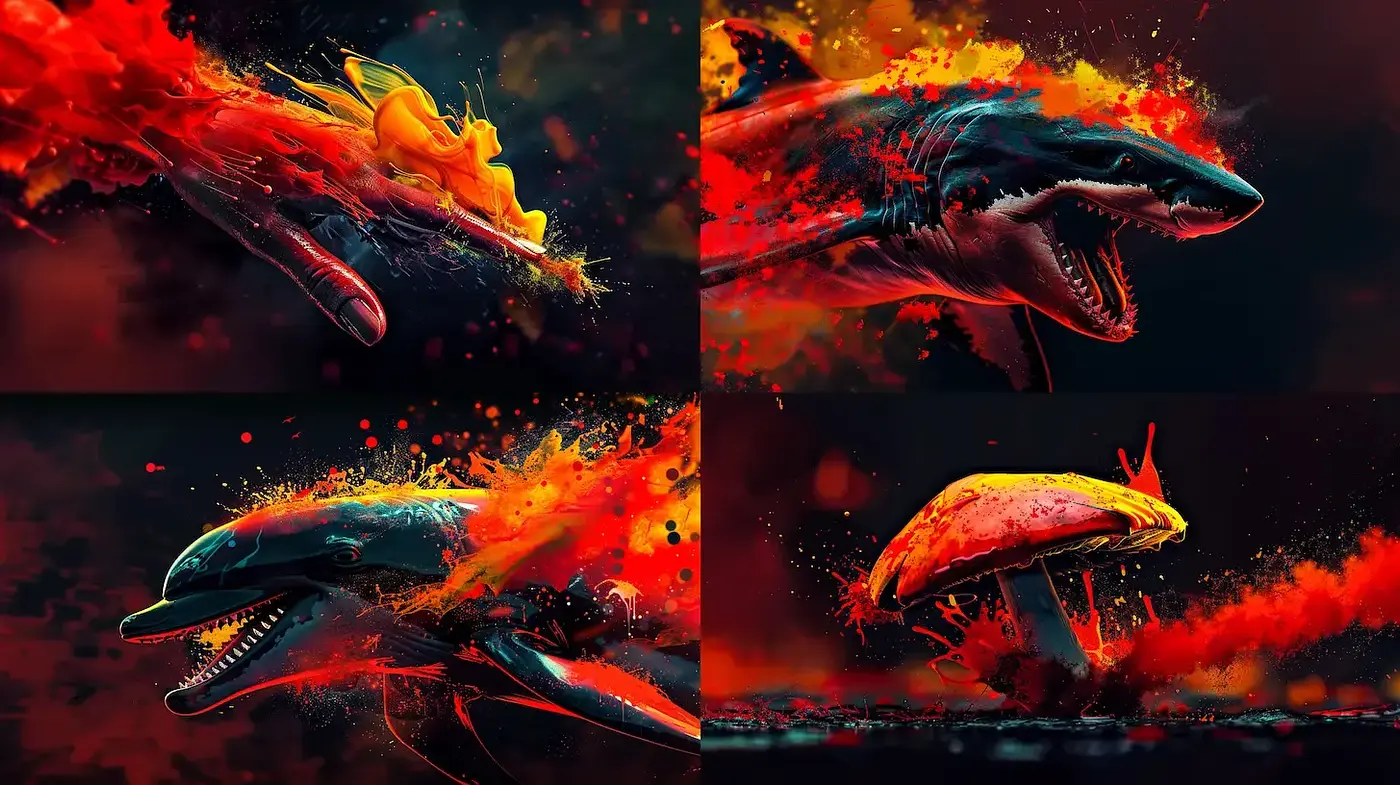 Dynamic and Vividly Textured Illustrations with Explosive Color Palettes - Midjourney sref style