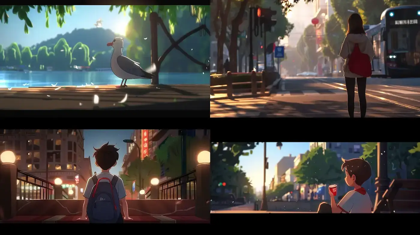 Charming Urban Escapes with a Dreamlike Quality and Soft Lighting - Midjourney sref style