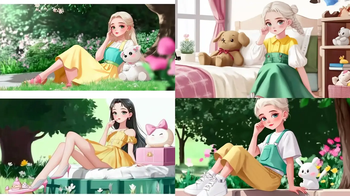 Serene Pastel Dreamscapes: Homage to Contemporary Anime Aesthetics - Midjourney sref style