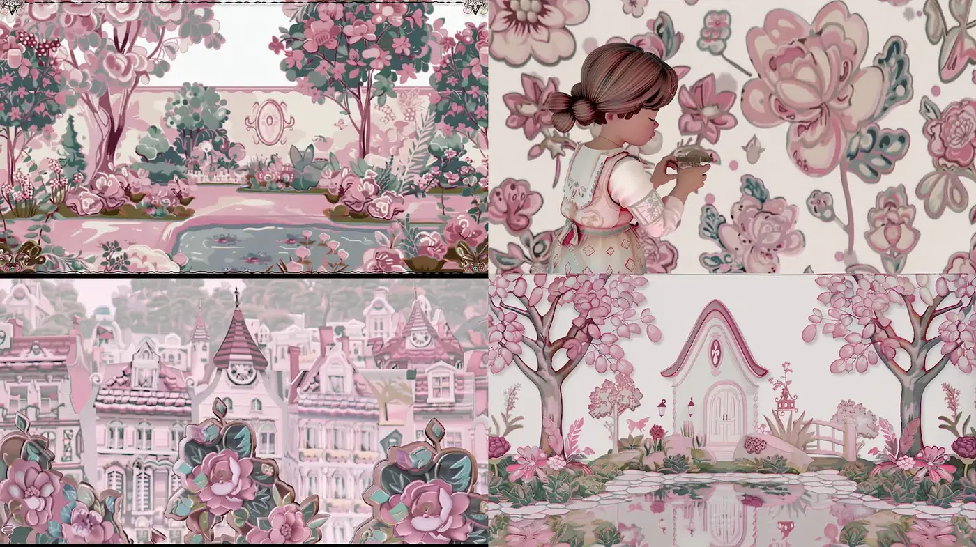 Whimsical Floral Aesthetic with Subtle Nostalgia - Midjourney sref style