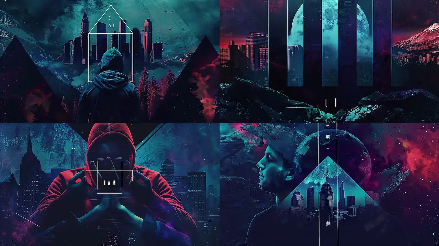 Futuristic and Surreal Urban Landscape with Mystical Elements - Midjourney sref style