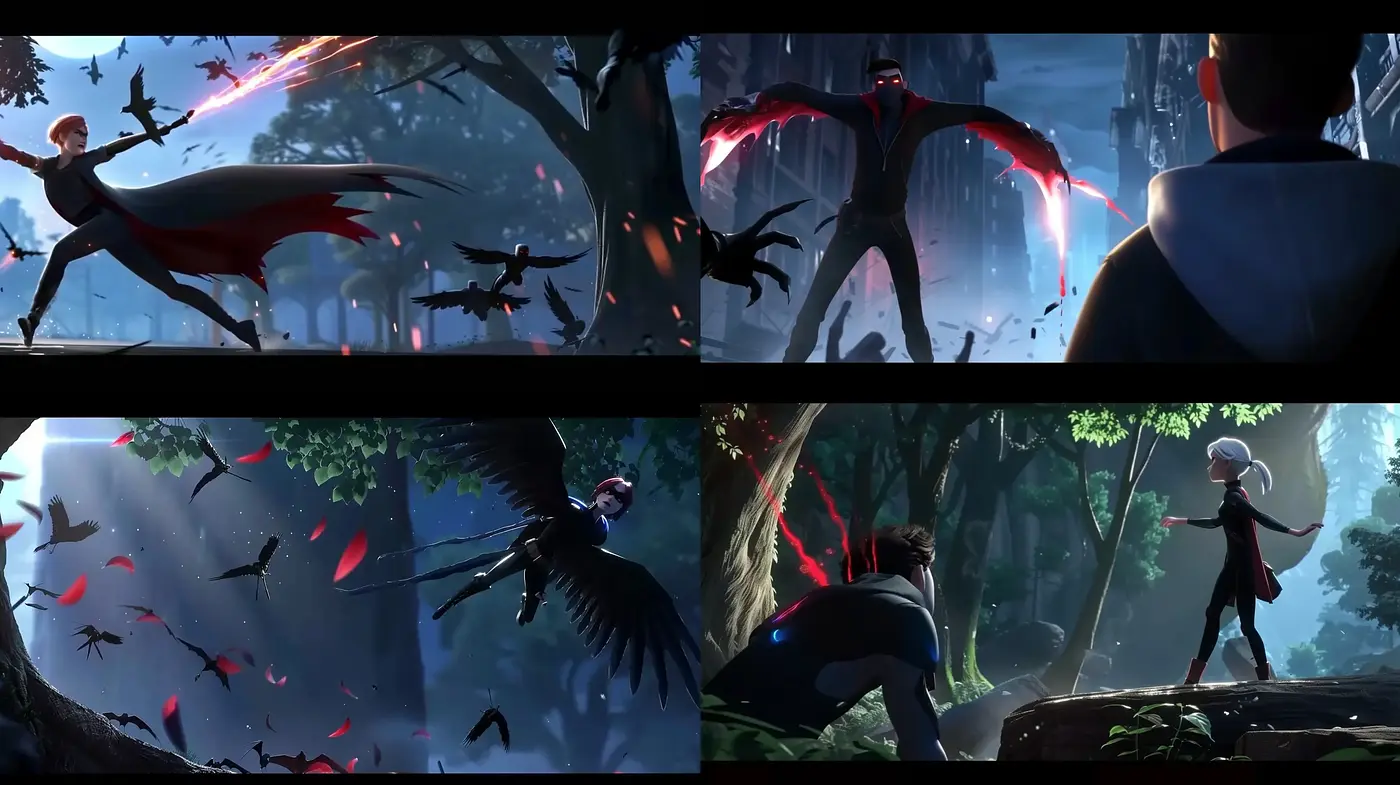 Ethereal Twilight in Enchanted Woods: A Mystical Animated Odyssey - Midjourney sref style
