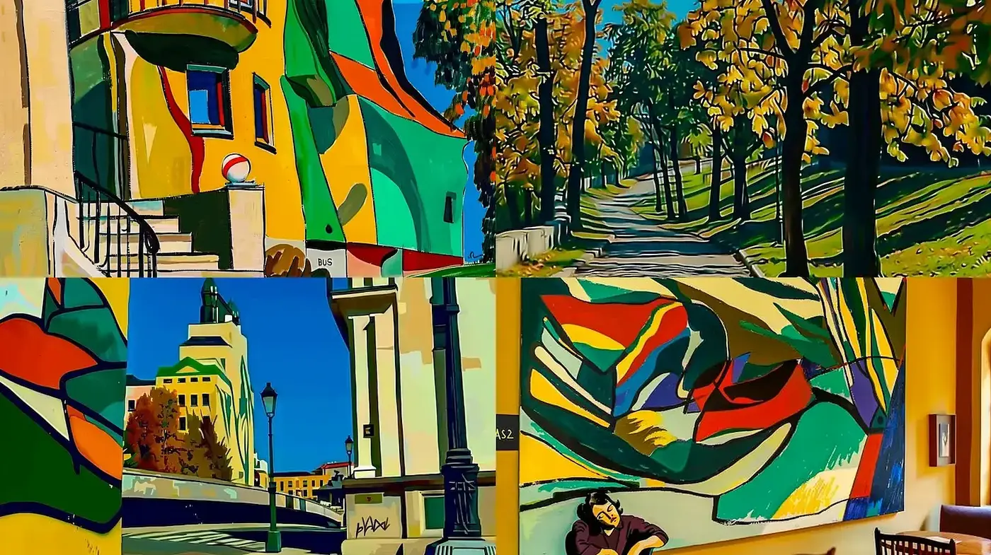 Harmonious Cubist-Inspired Urban Tapestry - Midjourney sref style
