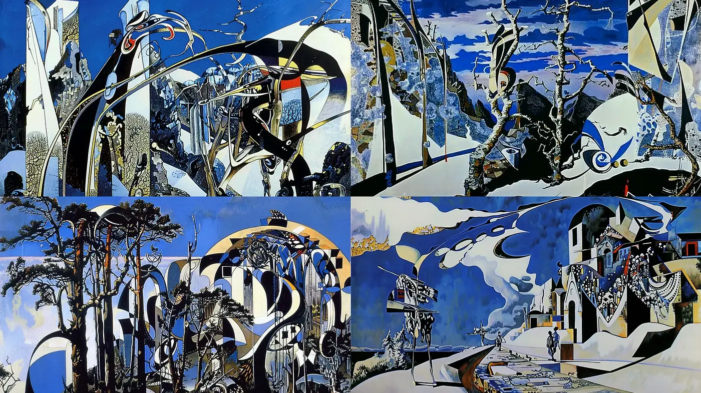 Surreal Visions of a Chromatic Dreamscape - Midjourney sref style
