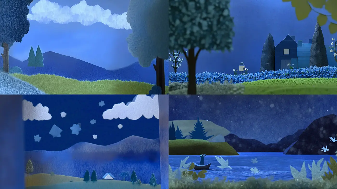 Serene Twilight Hues with Textural Impressionism - Midjourney sref style