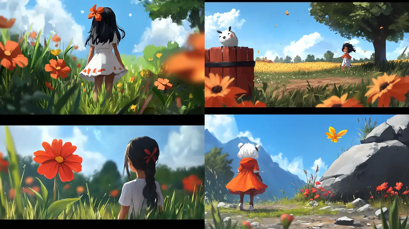 Idyllic Pastoral Scenes Recalling Studio Ghibli's Essence - Midjourney sref style