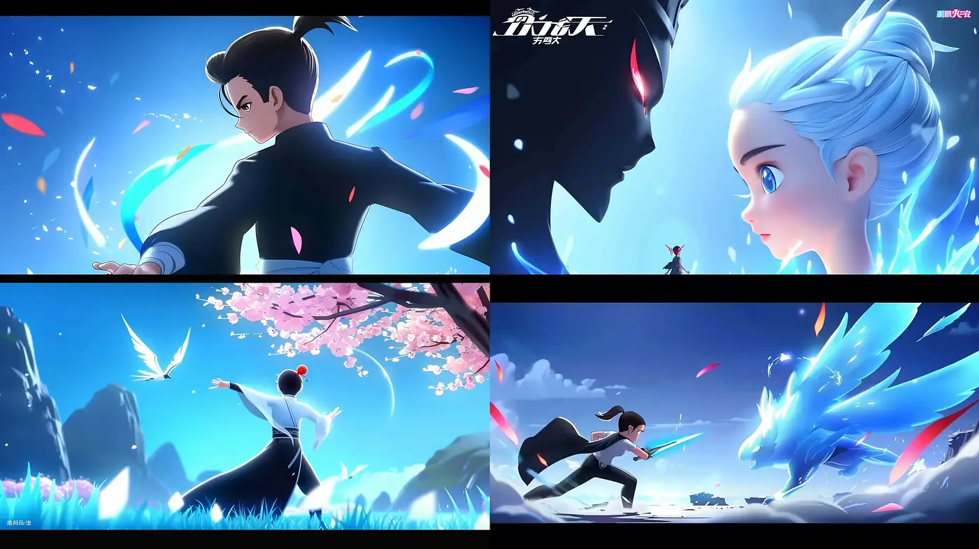 Ethereal Luminescence in a Vivid Anime Dreamworld - Midjourney sref style