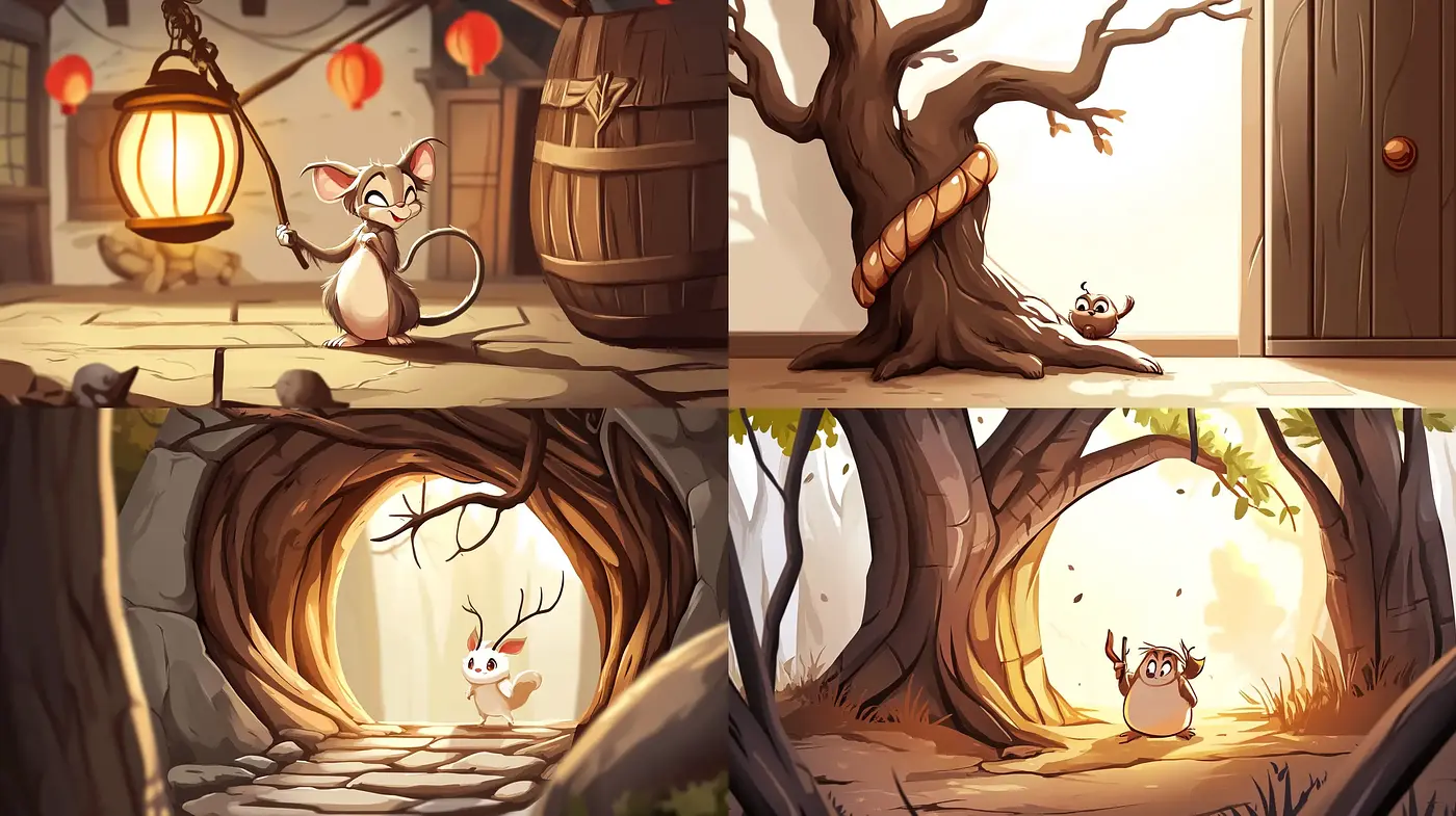 Warm Autumnal Whimsy in Harmonious Earth Tones - Midjourney sref style
