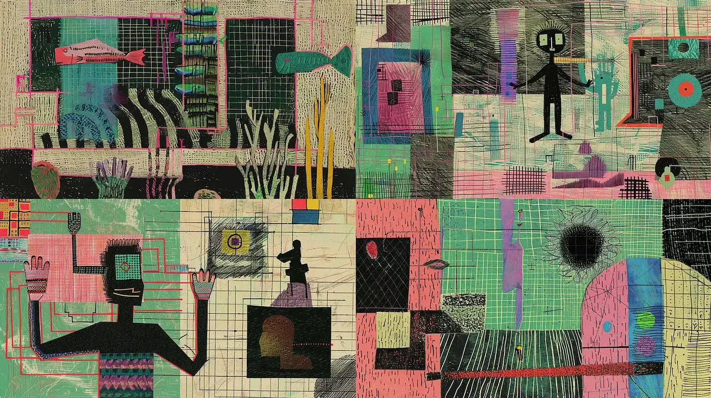 Colorful Geometric Abstract with a Modernist Touch - Midjourney sref style