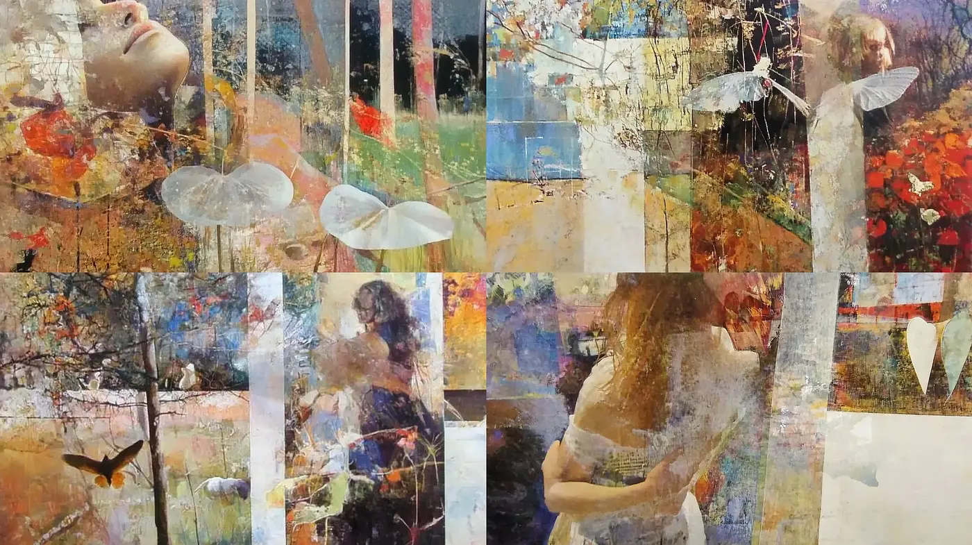 Abstract Fragmented Memory Collage - Midjourney sref style