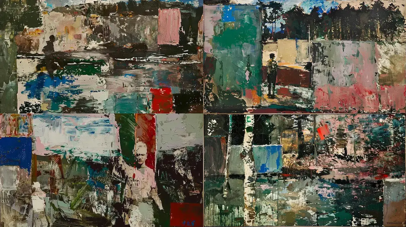 A Harmonious Fusion of Distorted Realism and Abstract Expressionism - Midjourney sref style