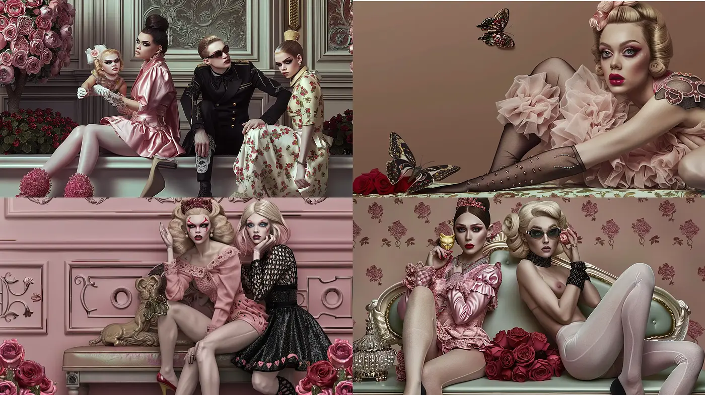 Elegantly Whimsical Rococo Revival with Modern Twist - Midjourney sref style