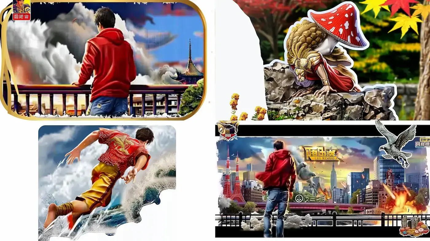 Dynamic Art Fusion with Cultural Elements - Midjourney sref style