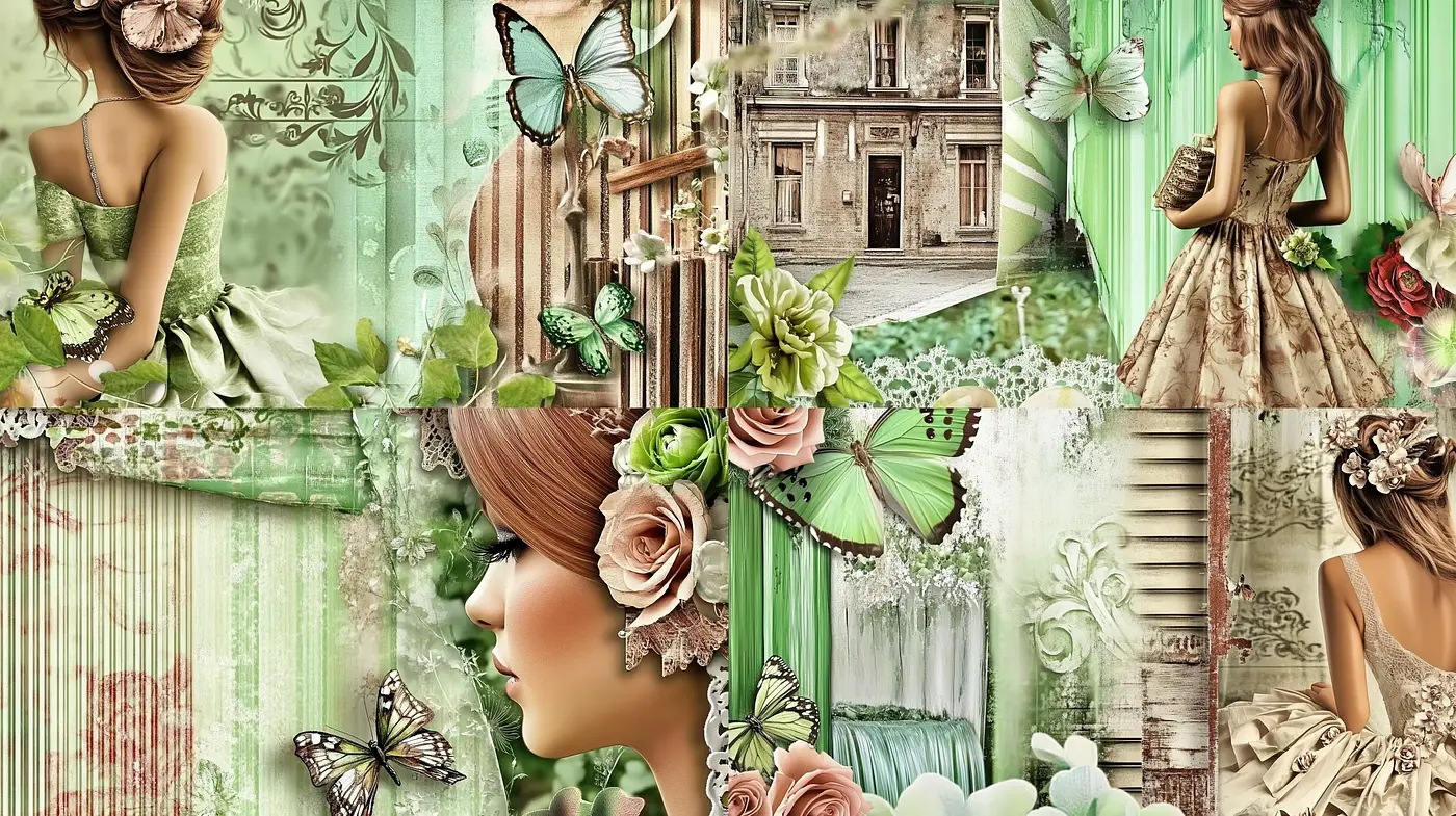 Verdant Elegance: A Fusion of Nature and Victorian Charm - Midjourney sref style