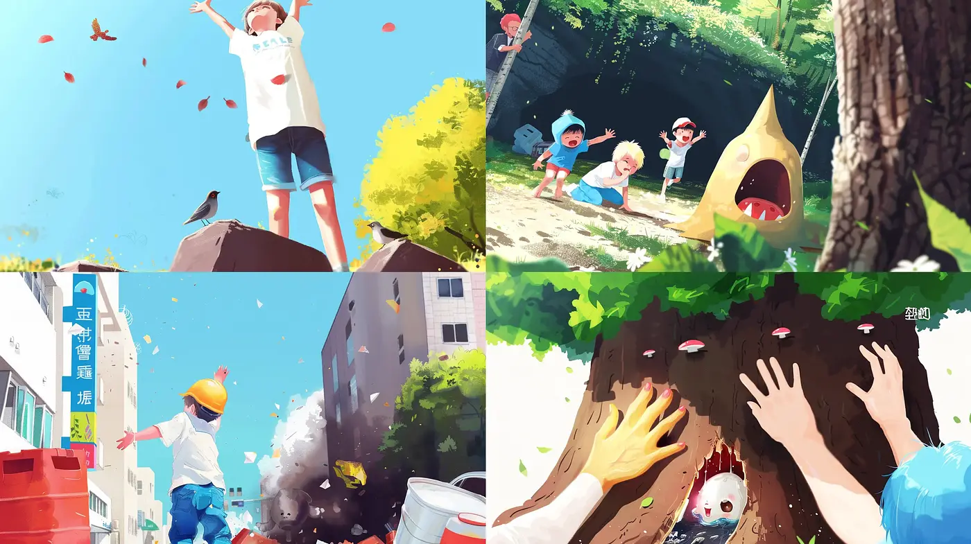 Whimsical Anime-Inspired Visions with Lively Texture and Light - Midjourney sref style