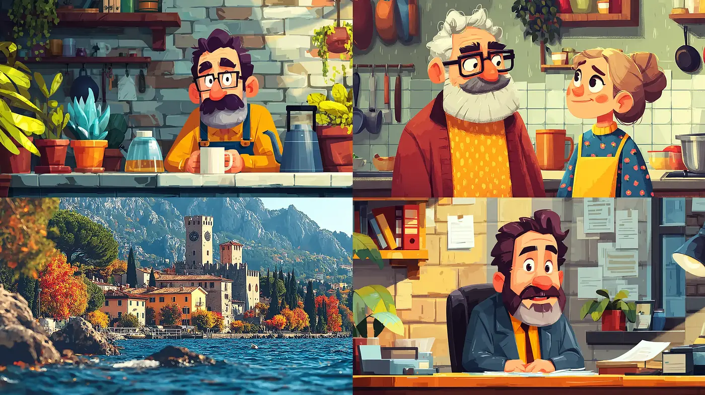 Whimsical and Playful Illustration Style with Warm Nostalgic Influences - Midjourney sref style