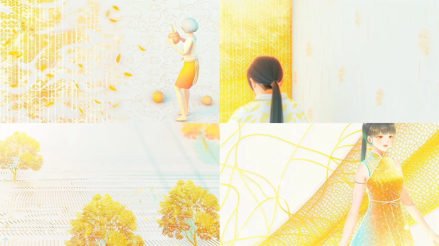 Ethereal Glow: A Harmonious Blend of Anime Elegance and Pastel Dreamscape - Midjourney sref style