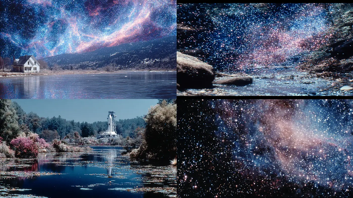 Cosmic Surrealism with Ethereal Landscapes and Vibrant Textures - Midjourney sref style