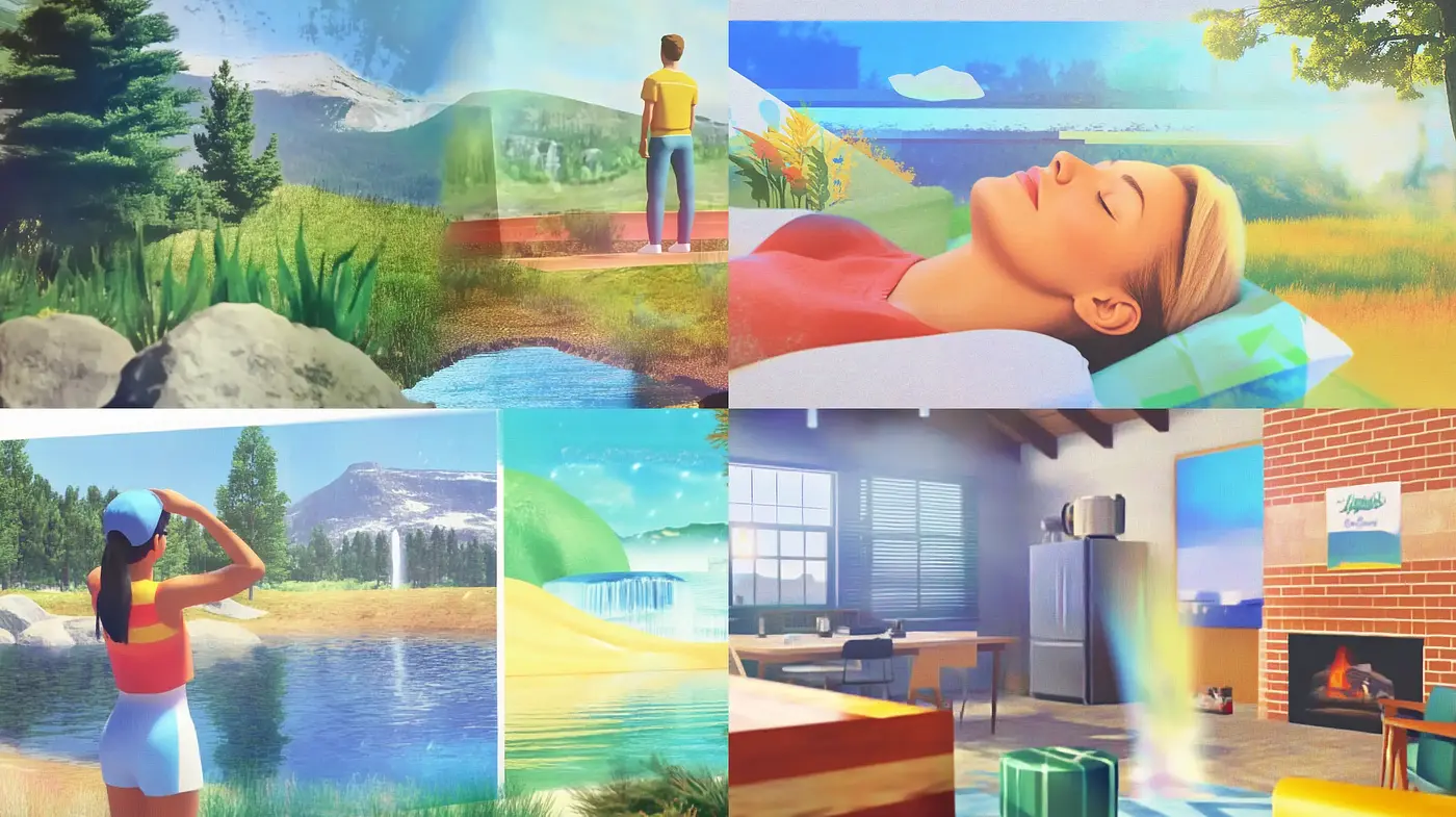 Serene Escapism through Pastel Dreamscape - Midjourney sref style