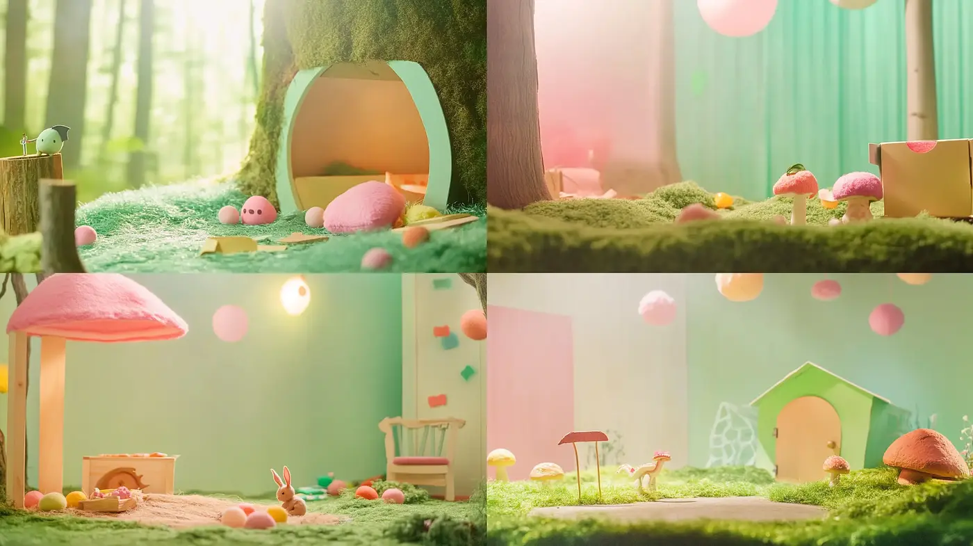 Enchanted Pastel Dreamscape with a Whimsical Fairy Tale Essence - Midjourney sref style