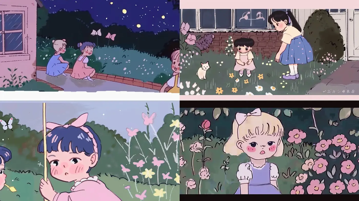 Whimsical Pastel Storybook Illustrations - Midjourney sref style