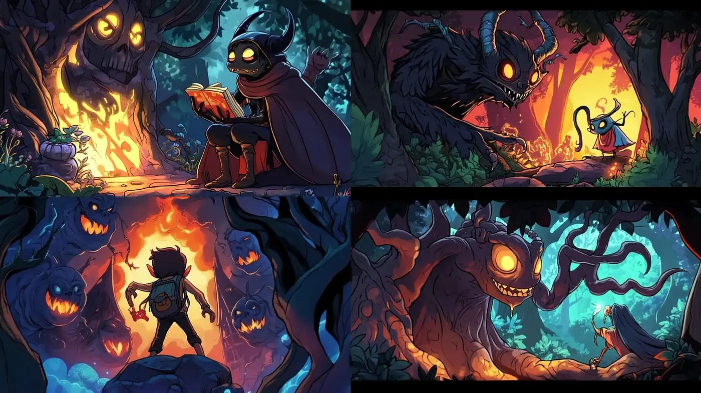 Enchanted Twilight Forests: A Mysterious and Whimsical Animation-Inspired Style - Midjourney sref style