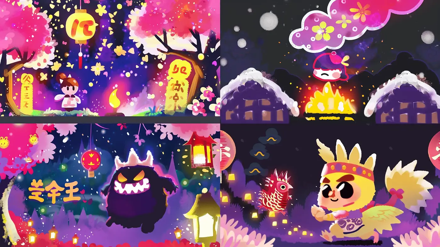 Ethereal Dreamscapes with a Fantastical Anime-Inspired Flourish - Midjourney sref style