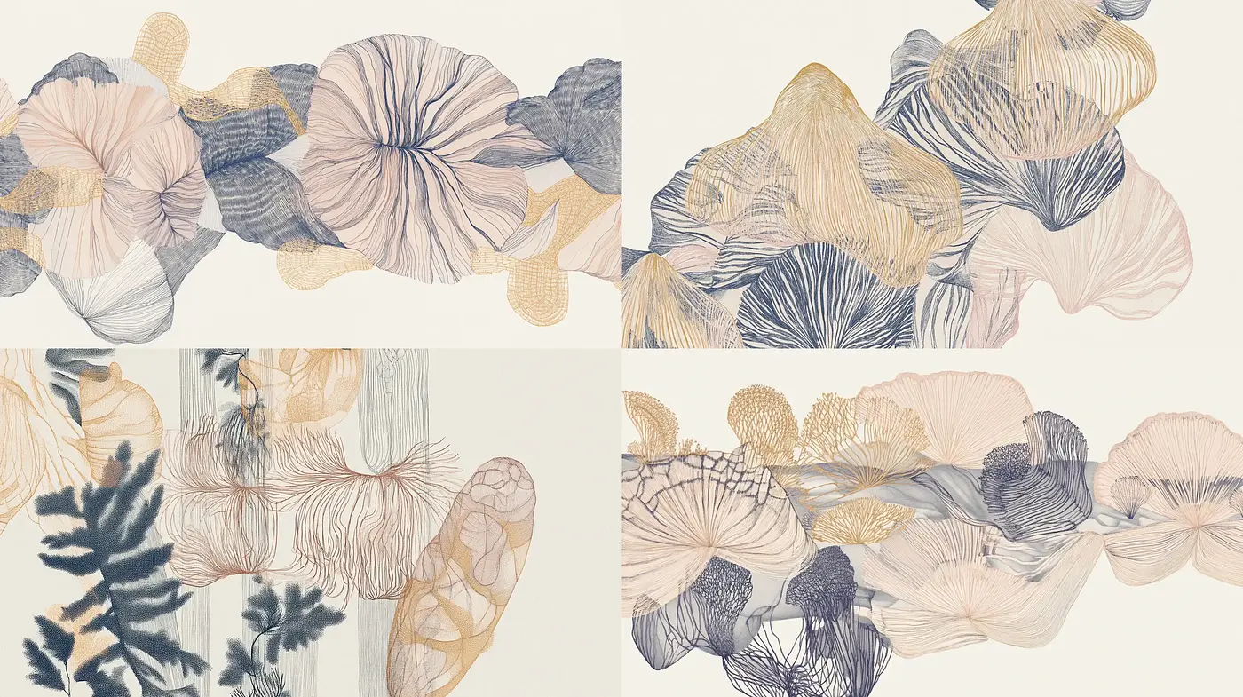 Ethereal Botanical Illustrations with a Delicate Aesthetic - Midjourney sref style