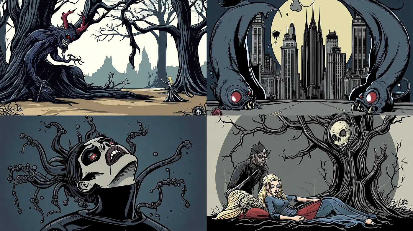 Gothic Elegance in Stylized Illustration - Midjourney sref style