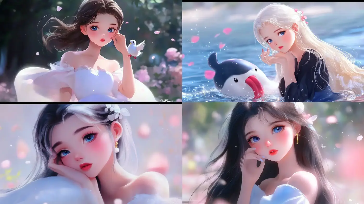 Ethereal Anime-Inspired Dreamscapes with Soft Textures - Midjourney sref style