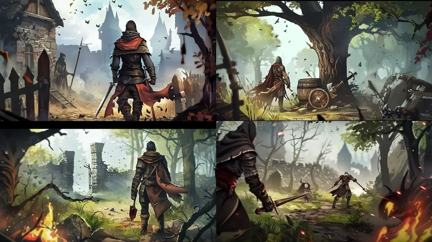 Ethereal Medieval Fantasy Artistic Renderings - Midjourney sref style