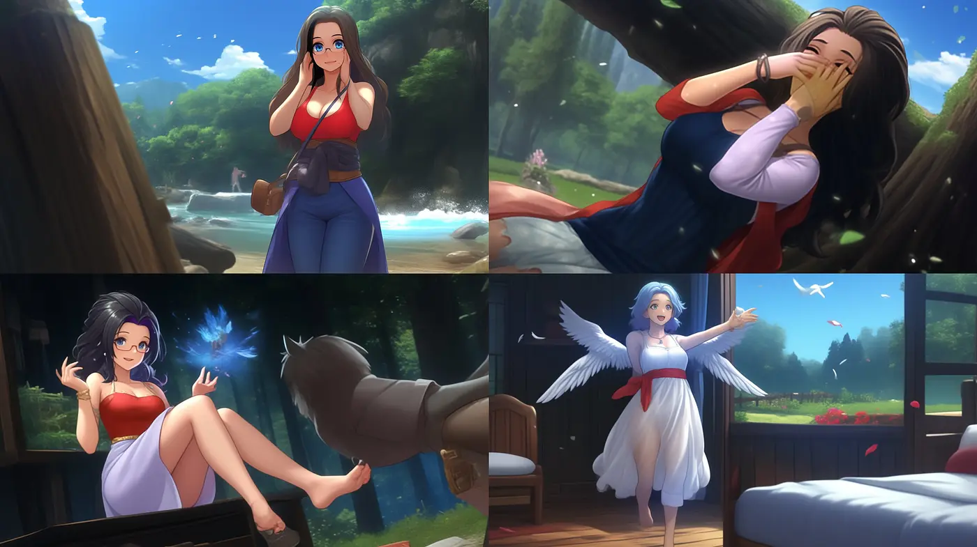 Luminous Anime Essence: A Fusion of Serene Nature and Ethereal Grace - Midjourney sref style