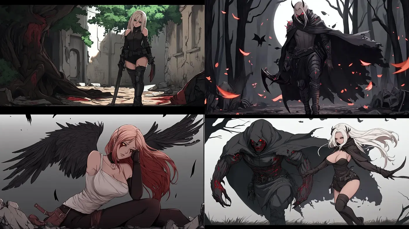 Gothic Fantasy with a Dark Cinematic Essence - Midjourney sref style