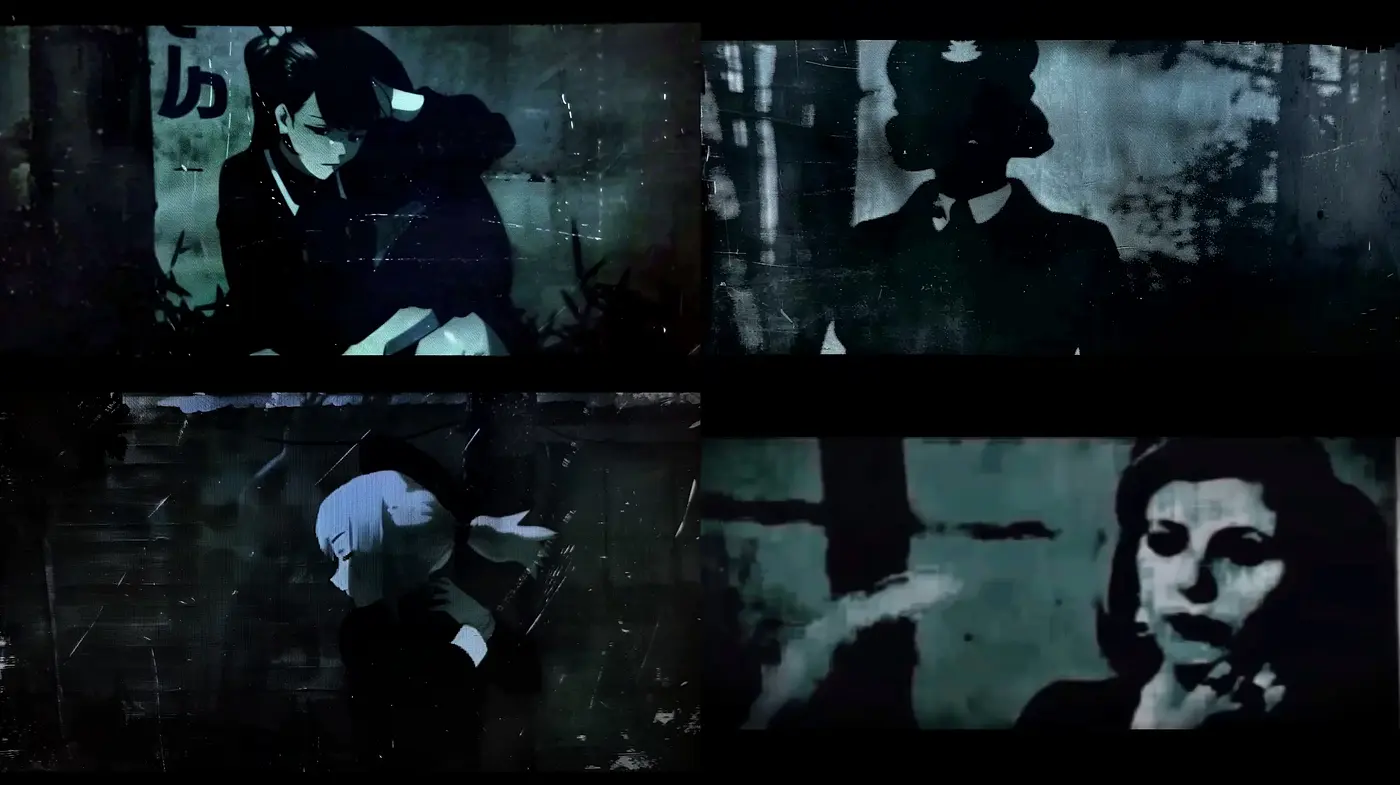 Ethereal Nocturne in Monochromes: Abstract Expressionism Meets Cinematic Suspense - Midjourney sref style