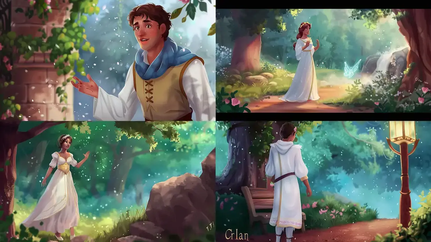 Whimsical Fairy Tale Aesthetic with Lush Natural Elements - Midjourney sref style
