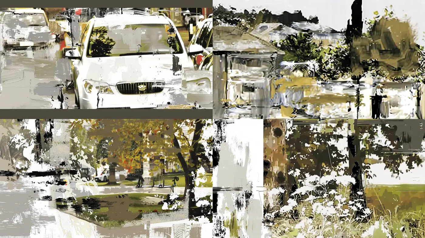 Abstract Expressionist Fusion with a Modern Digital Twist - Midjourney sref style