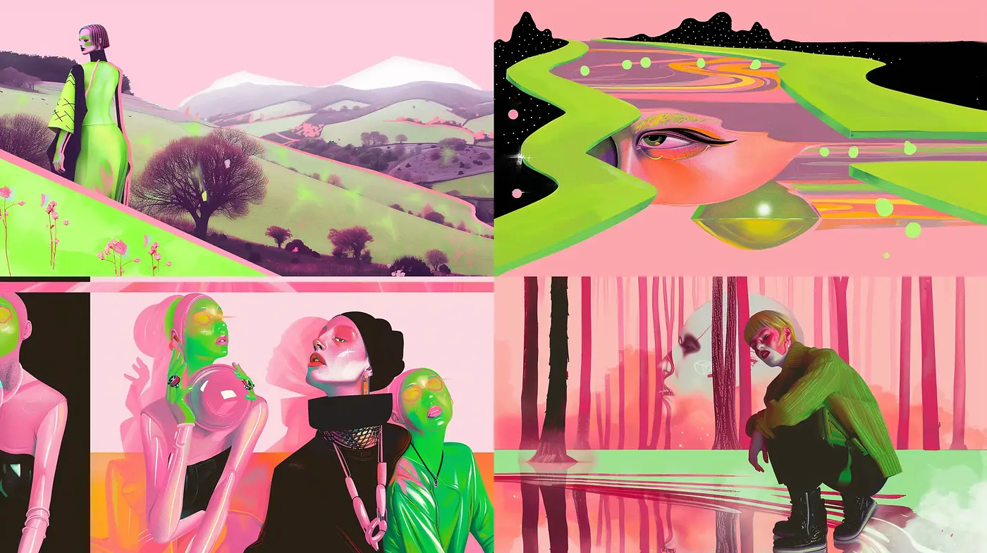 Surreal Dreamscape in Pastel Hues with a Touch of Sci-Fi - Midjourney sref style