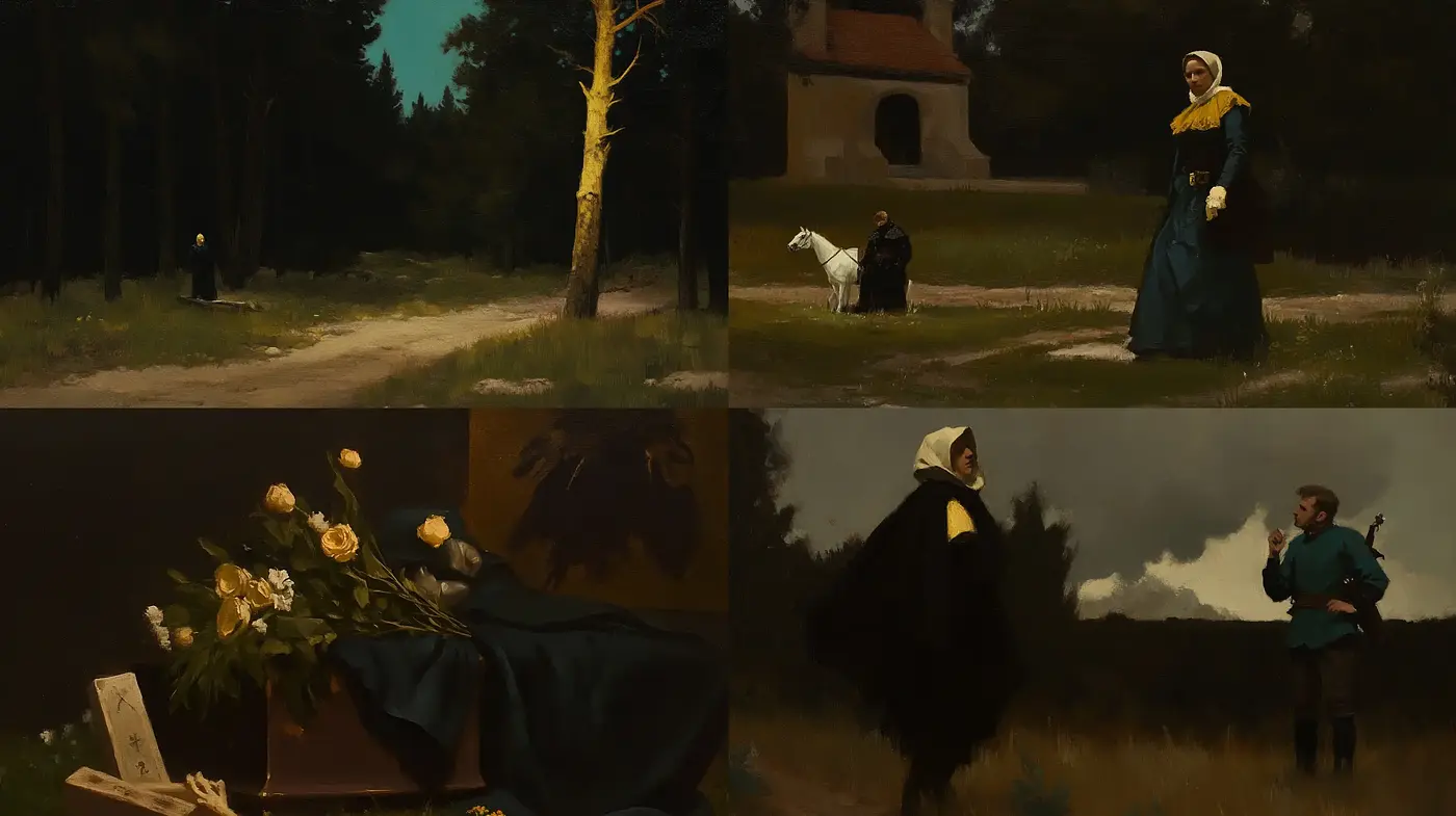 Whispers of Subdued Elegance: A Harmonious Blend of Baroque Inspirations and Modern Photography - Midjourney sref style