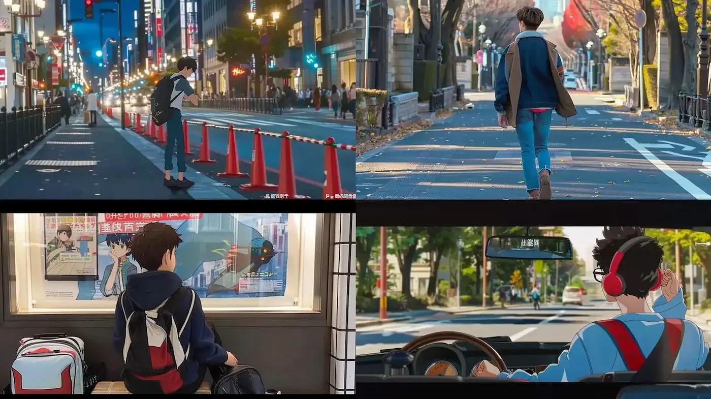 Modern Urban Scenes with a Blend of Realism and Animation - Midjourney sref style