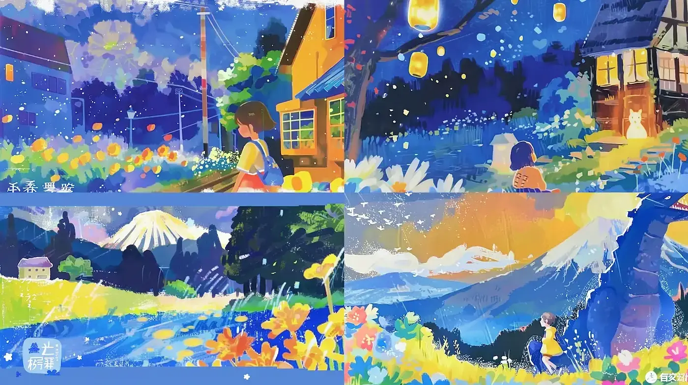 Whimsical and Dreamy Landscapes with a Playful Essence - Midjourney sref style
