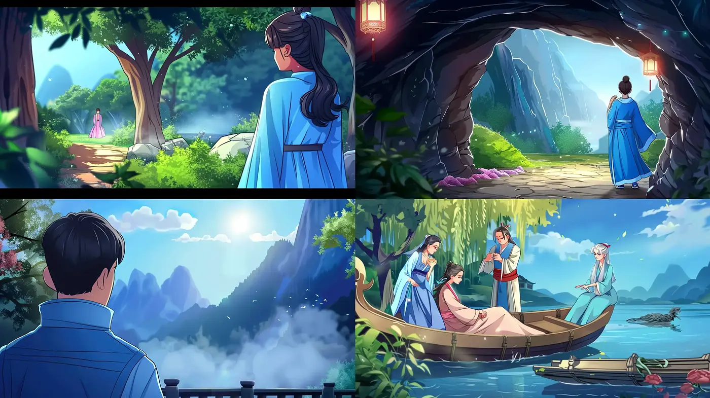Ethereal Storybook: Tranquil Watercolor Narratives - Midjourney sref style