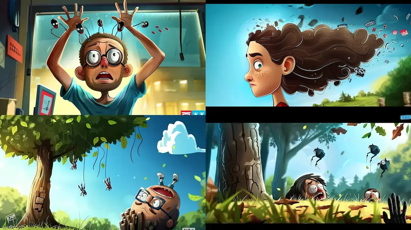Vibrant Cartoon Realism with a Dynamic Comedic Essence - Midjourney sref style